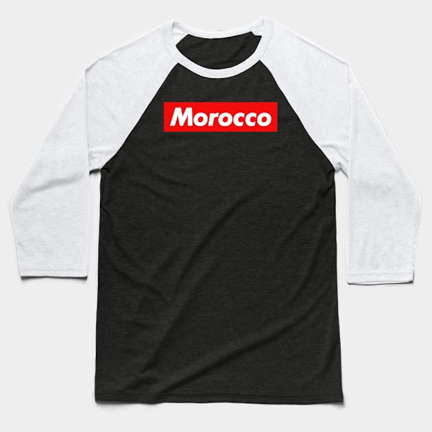 Morocco Baseball T-Shirt by monkeyflip